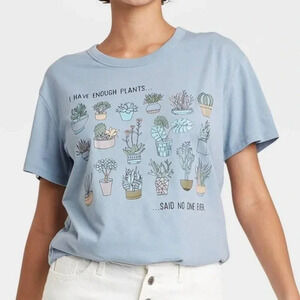 Zoe + Liv Blue "I Have Enough Plants... Said No One Ever." Shirt in Size XXL